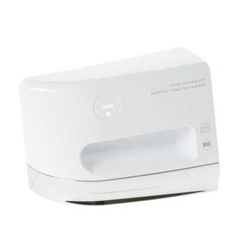 Laundry door dispenser assembly