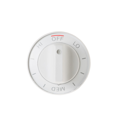 Range surface burner control knob, white color