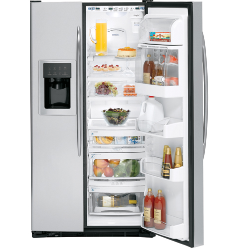 GE Profile™ ENERGY STAR® 25.5 Cu. Ft. Stainless Side-by-Side Refrigerator with Dispenser
