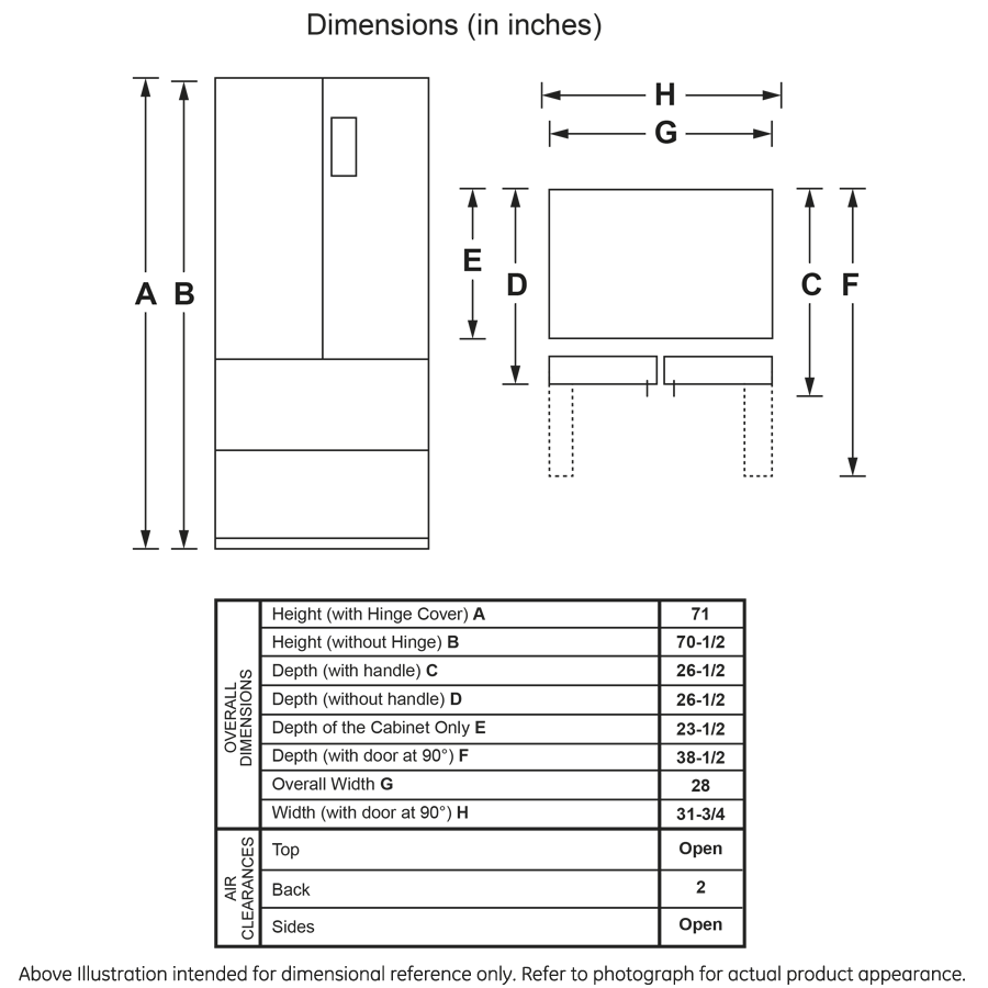 15.3 Cu. Ft. French Door Refrigerator
