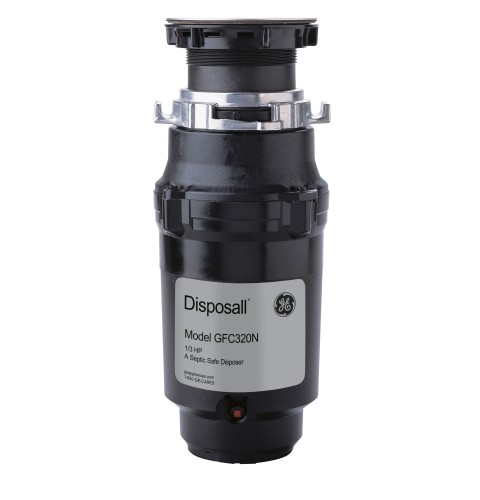 GE DISPOSALL® 1/3 HP Continuous Feed Garbage Disposer Non-Corded — Model #: GFC320N