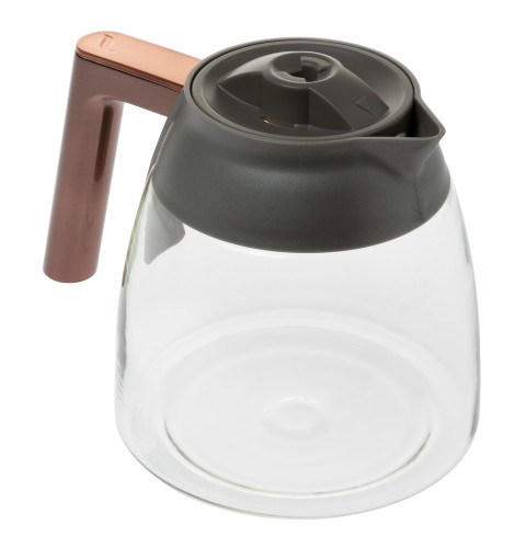 BRUSHED STAINLESS GLASS CARAFE WITH LID