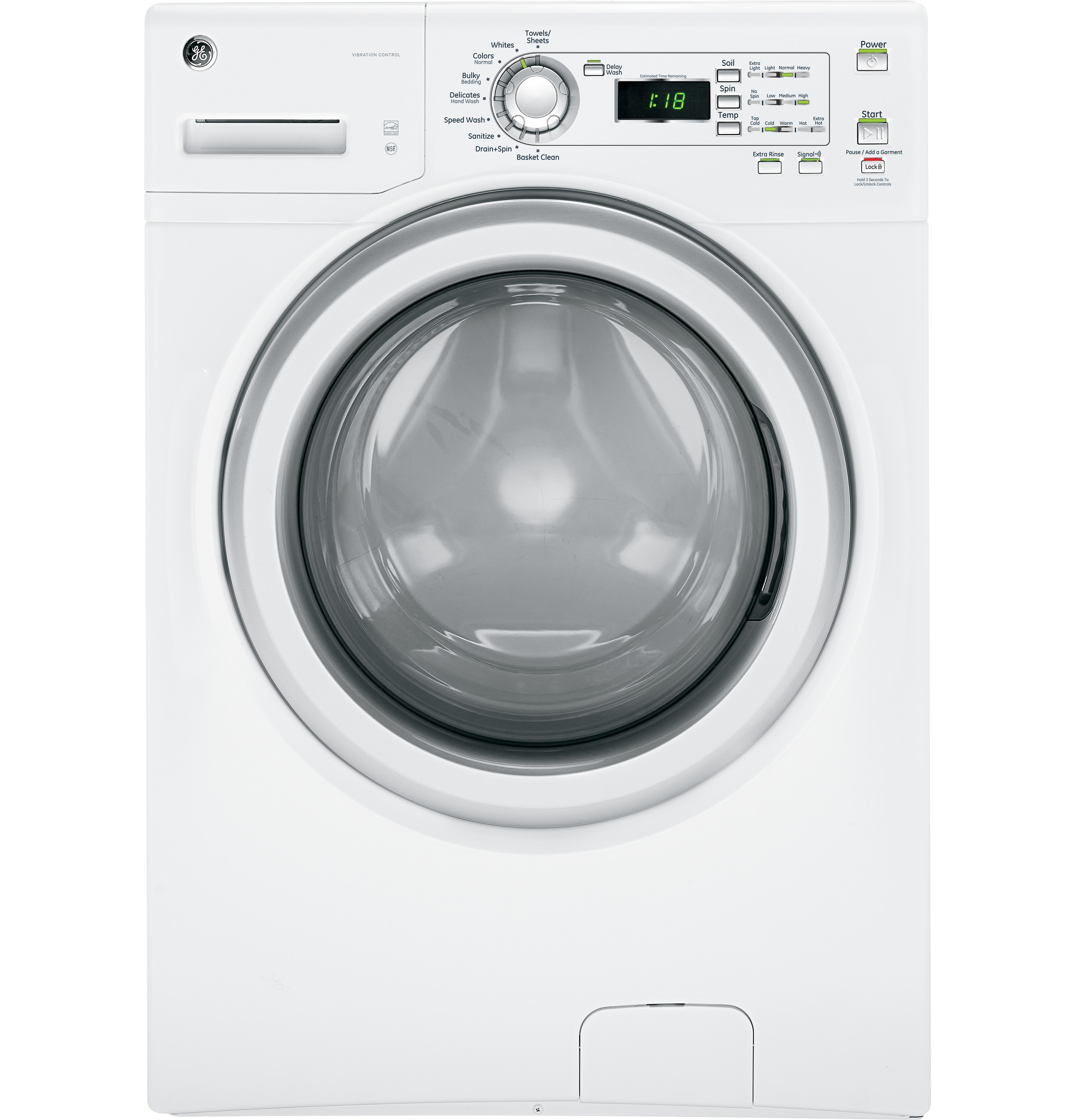 GE® ENERGY STAR® 3.6 DOE Cu. Ft. Capacity Frontload Washer