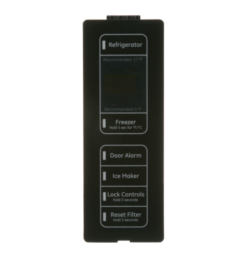 Refrigerator left door side control assembly (black)