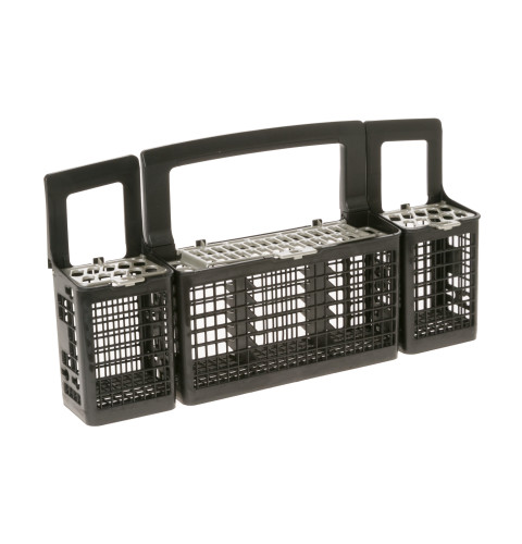 Dishwasher silverware basket assembly