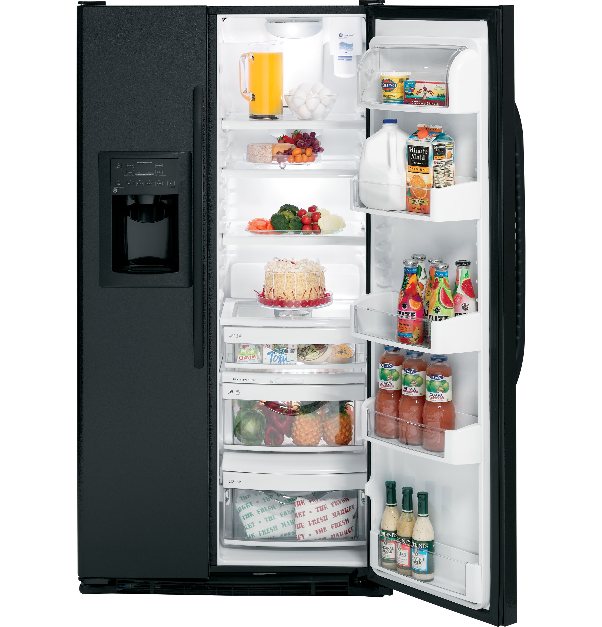 GE® Counter-Depth 22.1 Cu. Ft. Side-By-Side Refrigerator with Dispenser