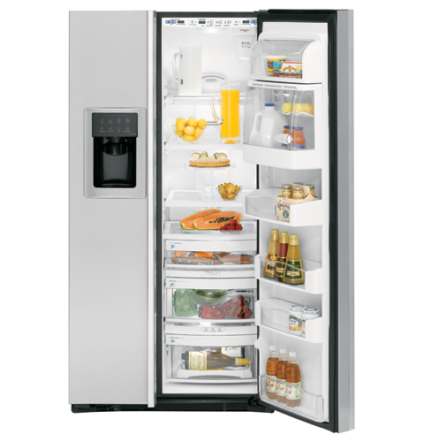 GE Profile™ ENERGY STAR® 24.6 Cu. Ft. Stainless Side-By-Side Refrigerator with Dispenser