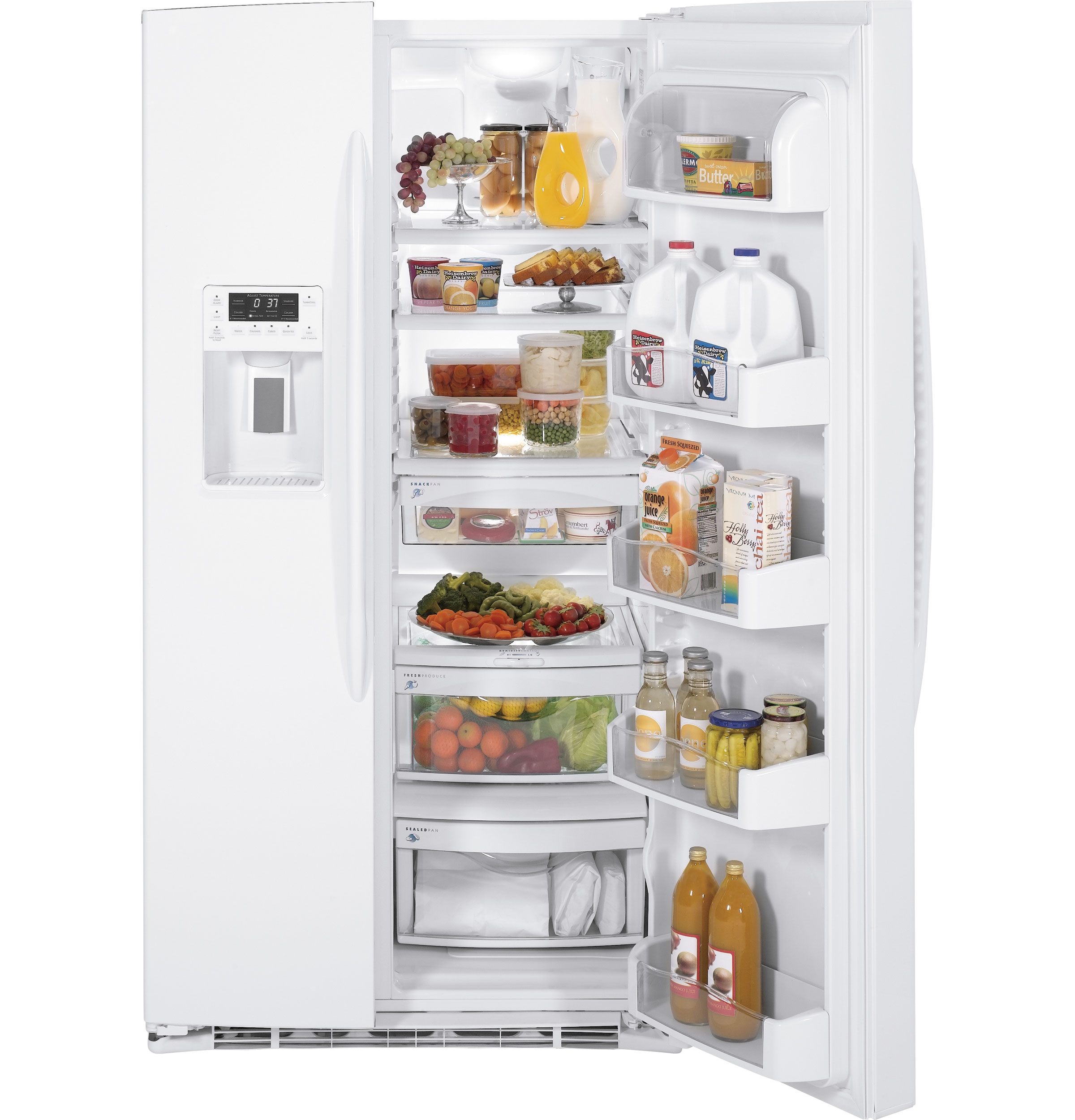 GE Profile™ ENERGY STAR® 25.9 Cu. Ft. Side-by-Side Refrigerator with Dispenser