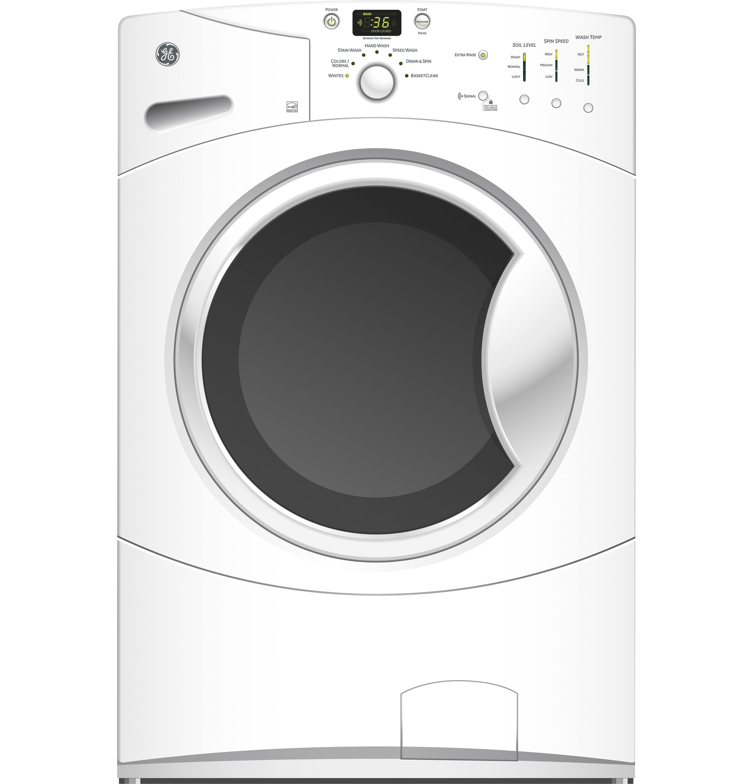 GE® ENERGY STAR® 3.8 IEC Cu. Ft. King-size Capacity Frontload Washer