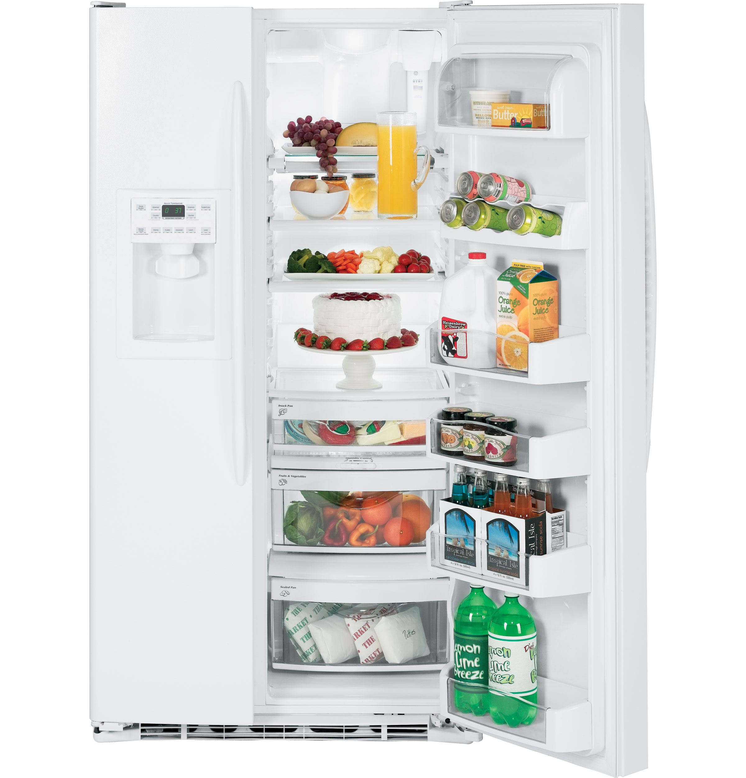 GE Profile™ 25.6 Cu. Ft. Side-by-Side Refrigerator with Dispenser