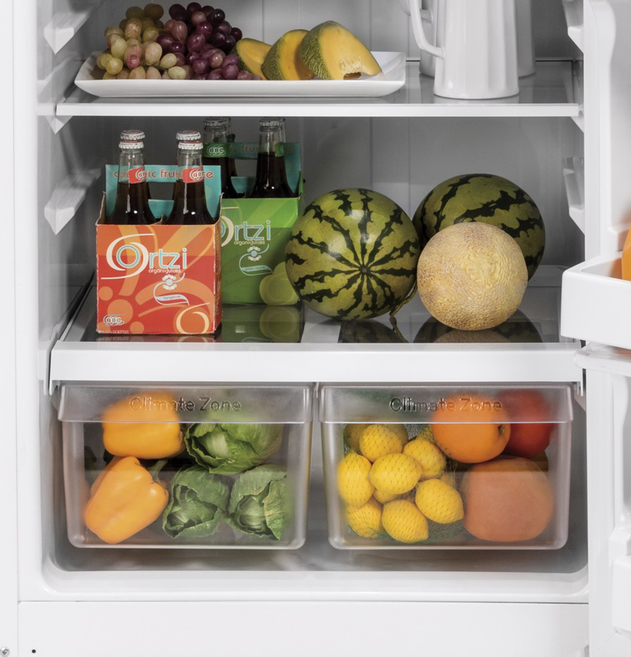 Clear crisper drawers