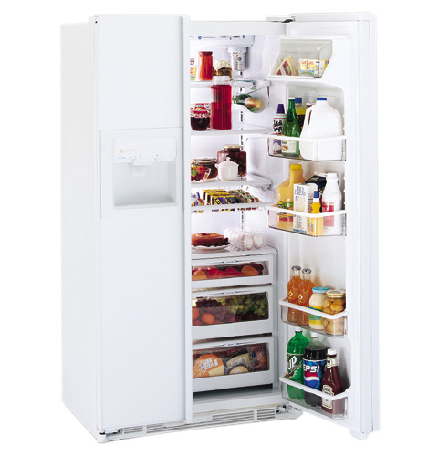 GE Profile Performance™ 23.7 Cu. Ft. CustomStyle™ Side-by-Side Refrigerator with Dispenser and Water By Culligan™