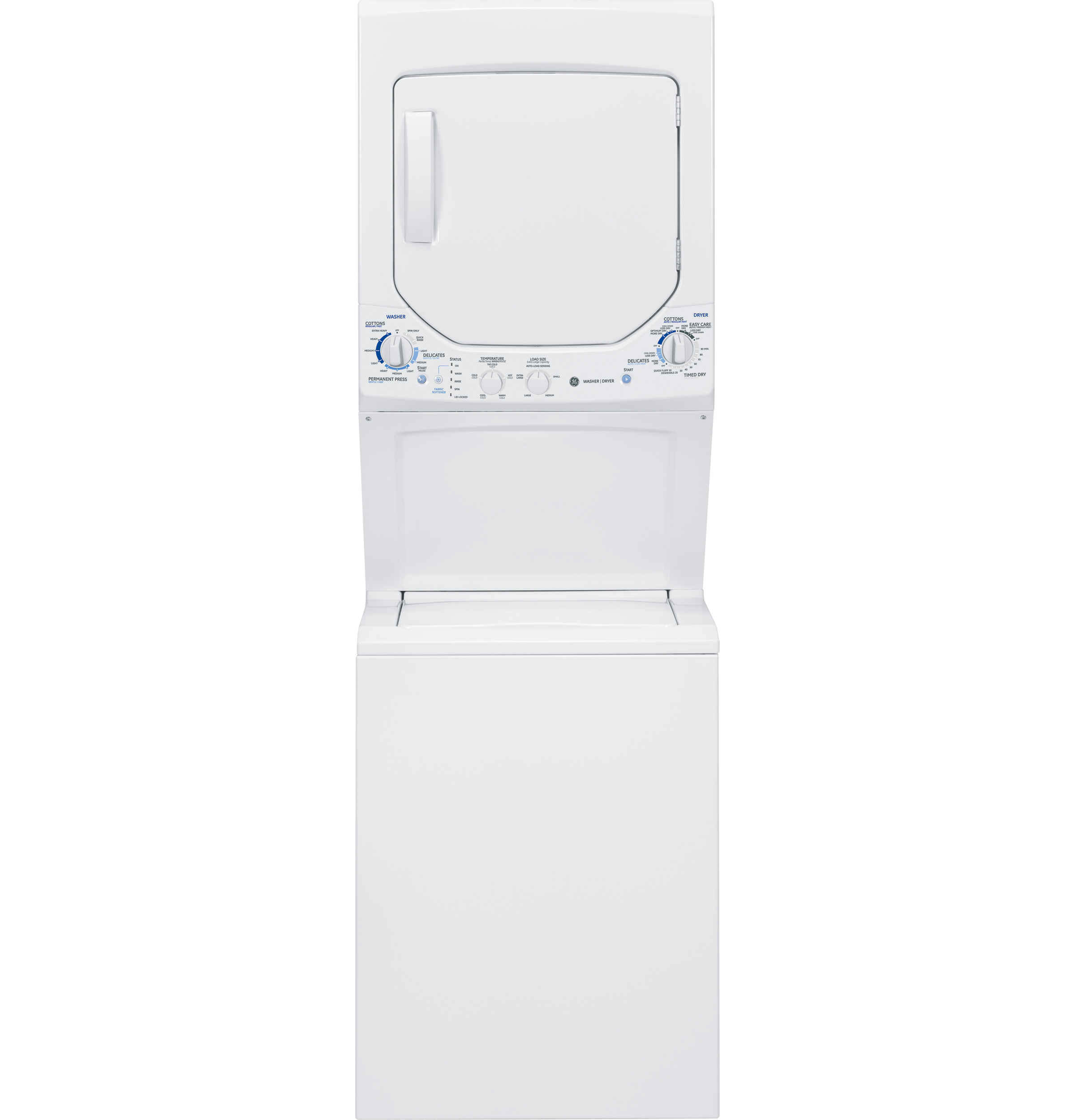 GE Unitized Spacemaker® 2.2 DOE cu. ft. Washer and 4.4 cu. ft. Electric Dryer