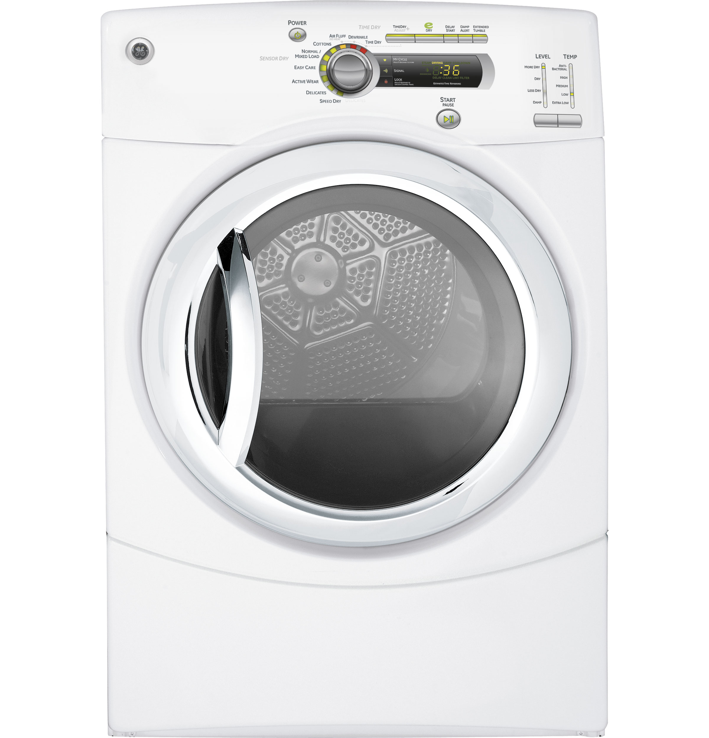 GE® 7.0 cu. ft. stainless steel capacity frontload dryer