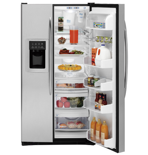GE Profile™ ENERGY STAR® 25.6 Cu. Ft. Stainless Side-by-Side Refrigerator with Dispenser