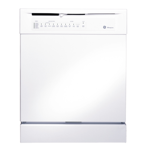 GE Monogram® American-Design White  Dishwasher with PermaTuf® Interior
