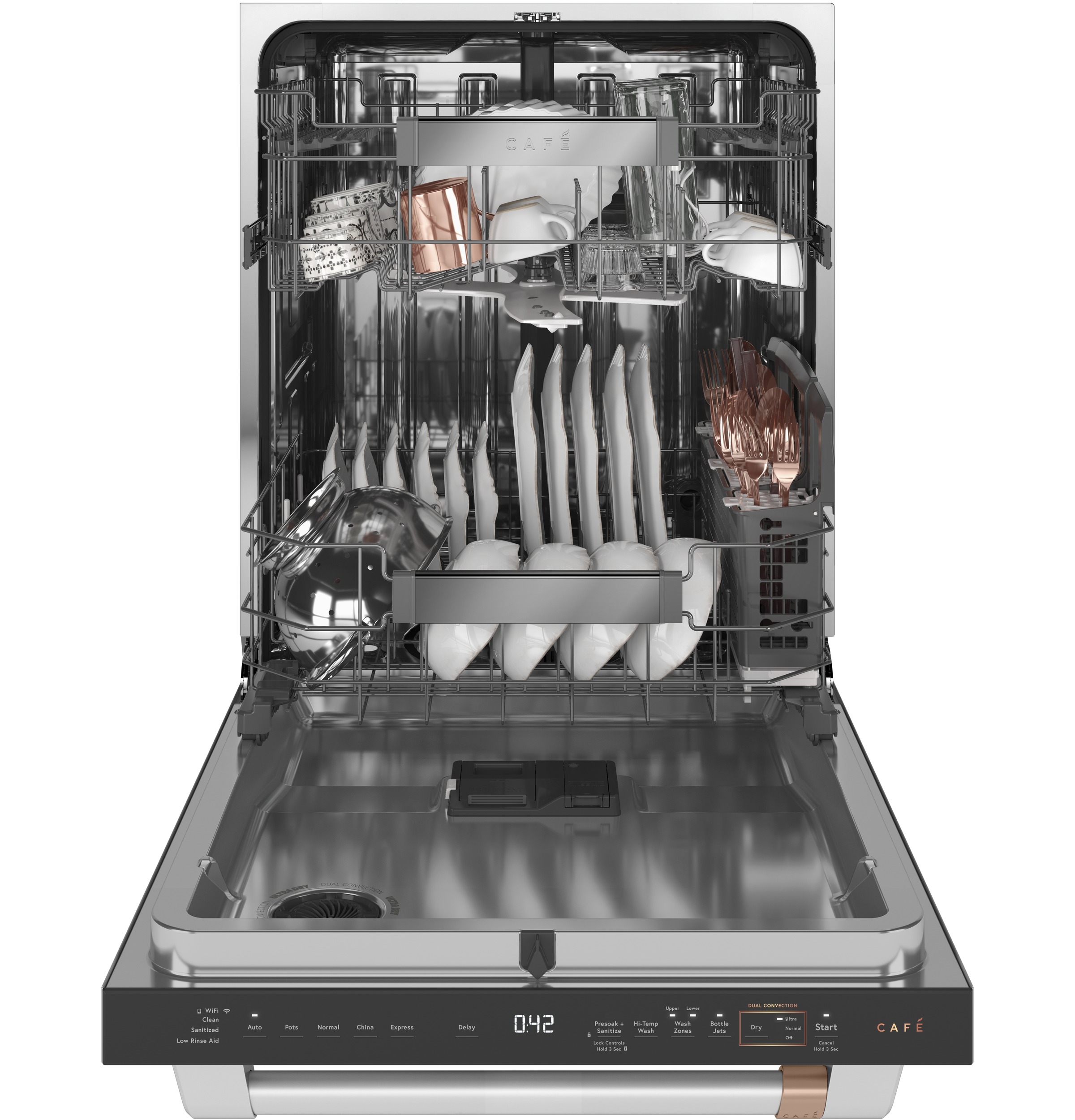 Café™ Smart Stainless Steel Interior Dishwasher with Sanitize and Ultra Wash & Dual Convection Ultra Dry