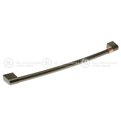 DRAWER HANDLE W/ CAFE BAND - BRUSHED BLACK STAINLESS