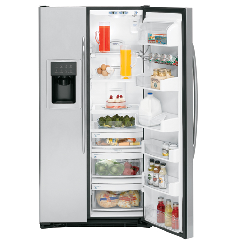 GE Profile™ ENERGY STAR® 23.1 Cu. Ft. Stainless Side-By-Side Refrigerator with Dispenser