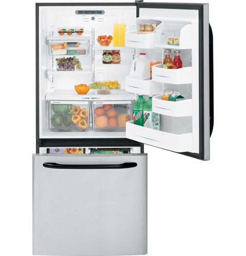 GE® 19.5 Cu. Ft. CleanSteel™ Bottom-Freezer Drawer Refrigerator