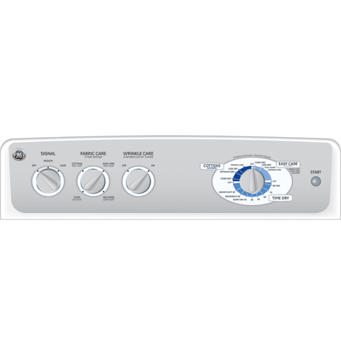 GE® 7.0 Cu. Ft. Super Capacity Gas Dryer with Stainless Steel Drum