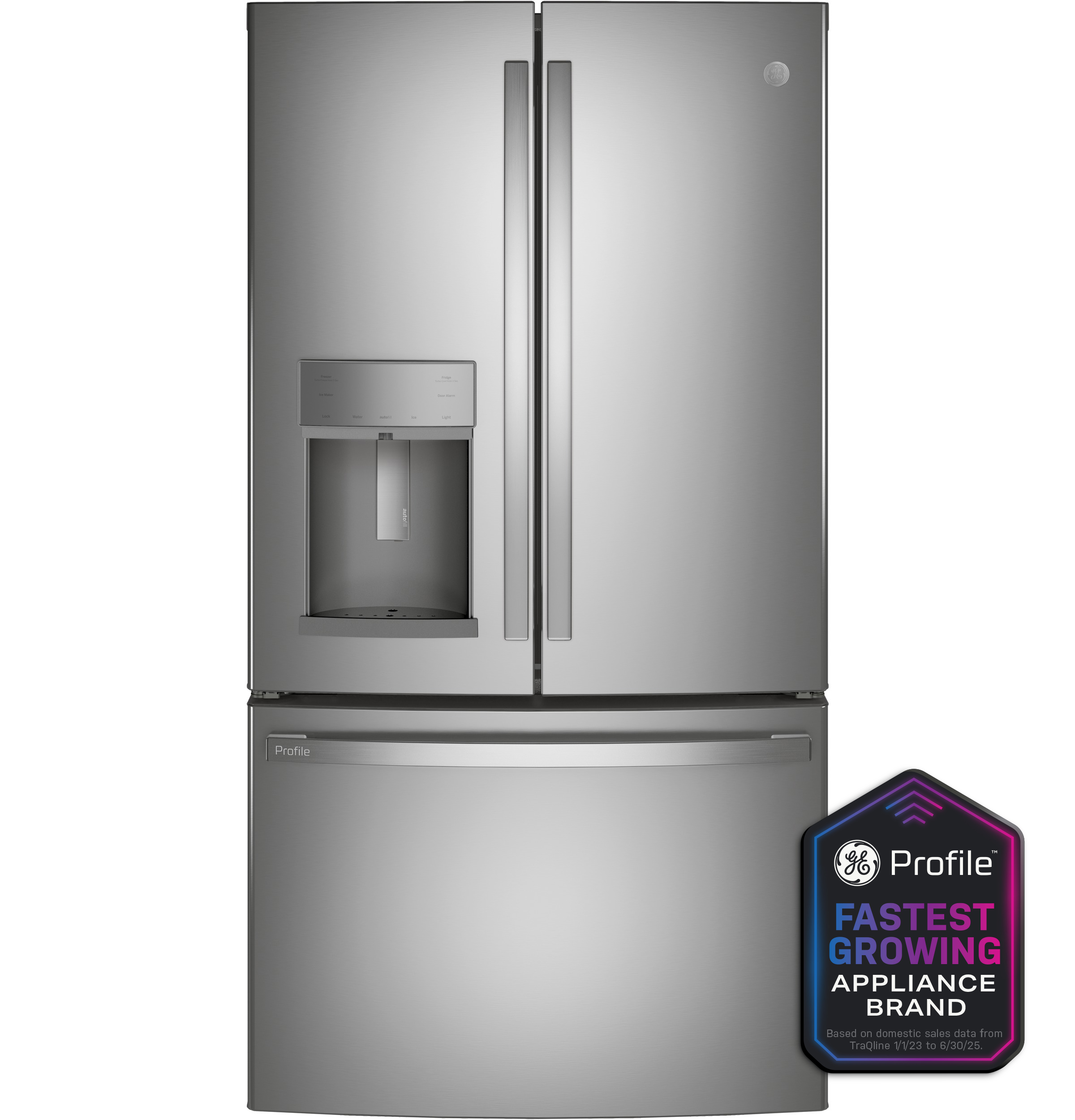 GE Profile™ ENERGY STAR® 27.7 Cu. Ft. Fingerprint Resistant French-Door Refrigerator with Hands-Free AutoFill