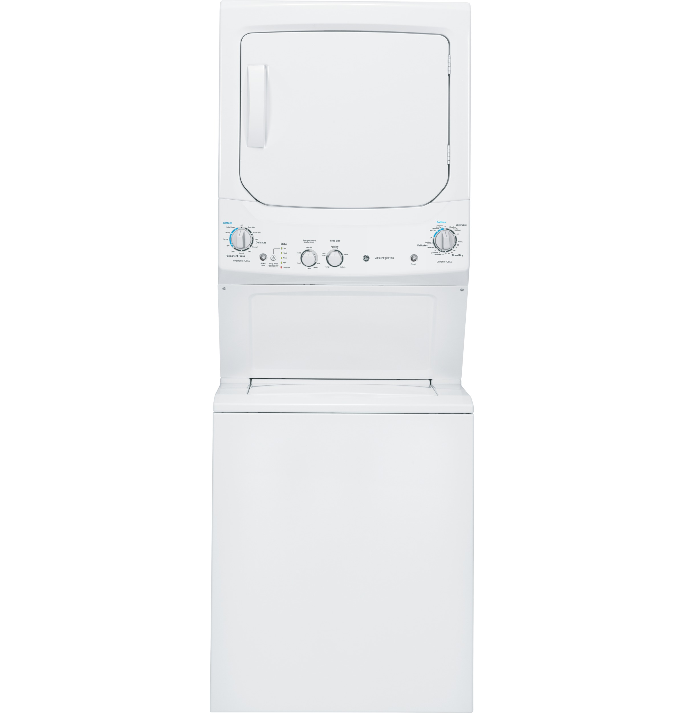 GE Unitized Spacemaker® 3.2 DOE cu. ft. Washer and 5.9 cu. ft. Electric Dryer