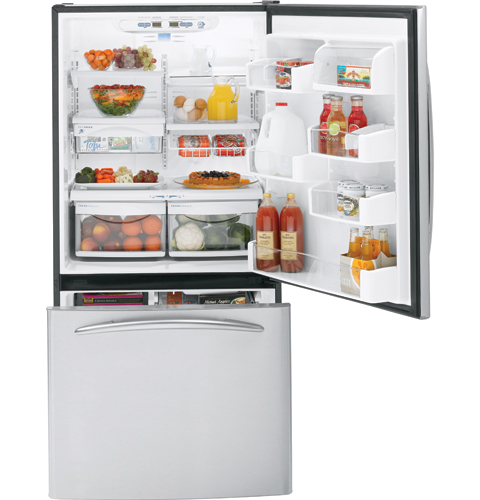 GE Profile™ ENERGY STAR® 19.5 Cu. Ft. Stainless Bottom-Freezer Drawer Refrigerator