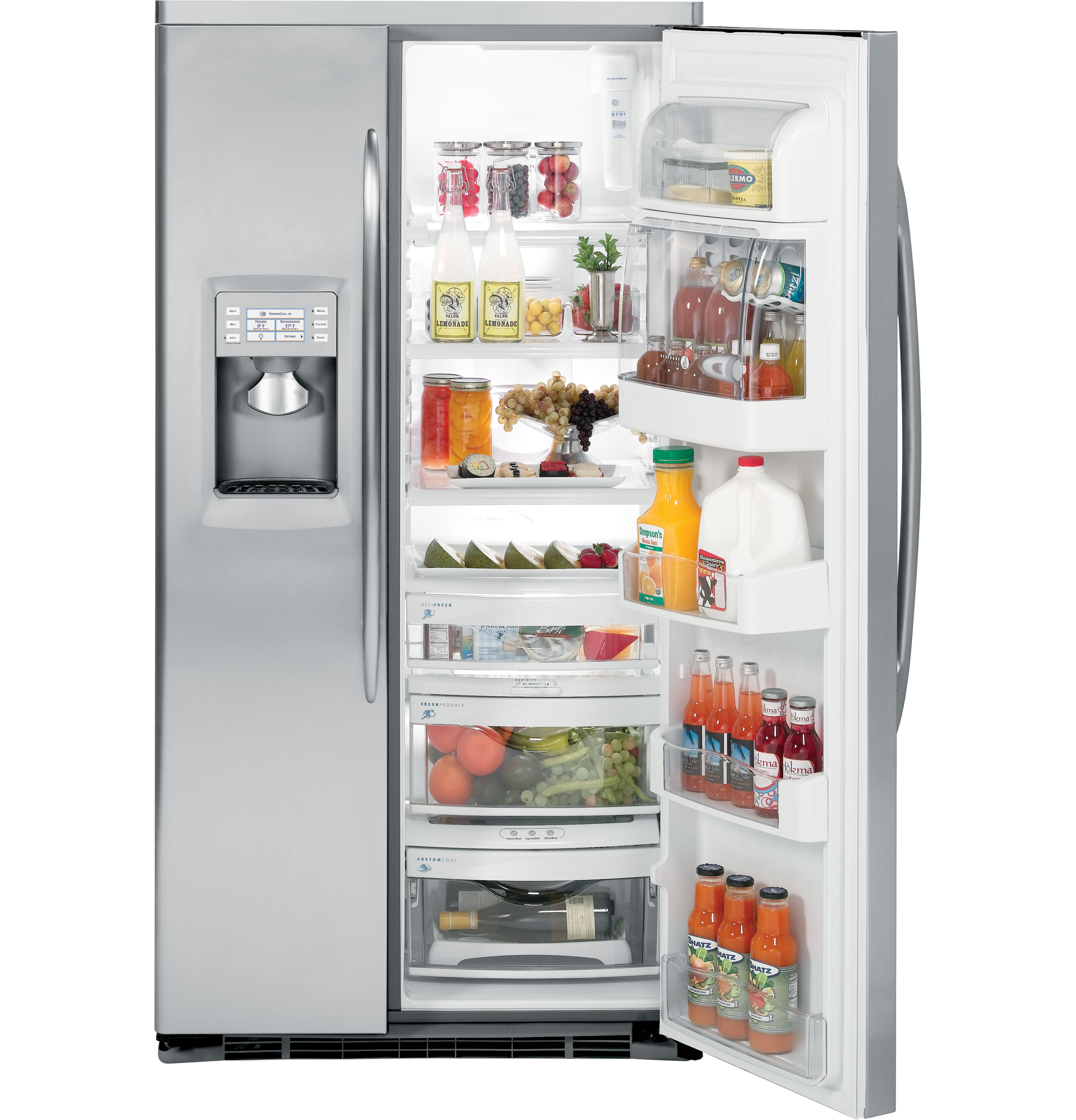 GE Profile™ ENERGY STAR® 23.2 Cu. Ft. Stainless-Wrapped Side-by-Side Refrigerator