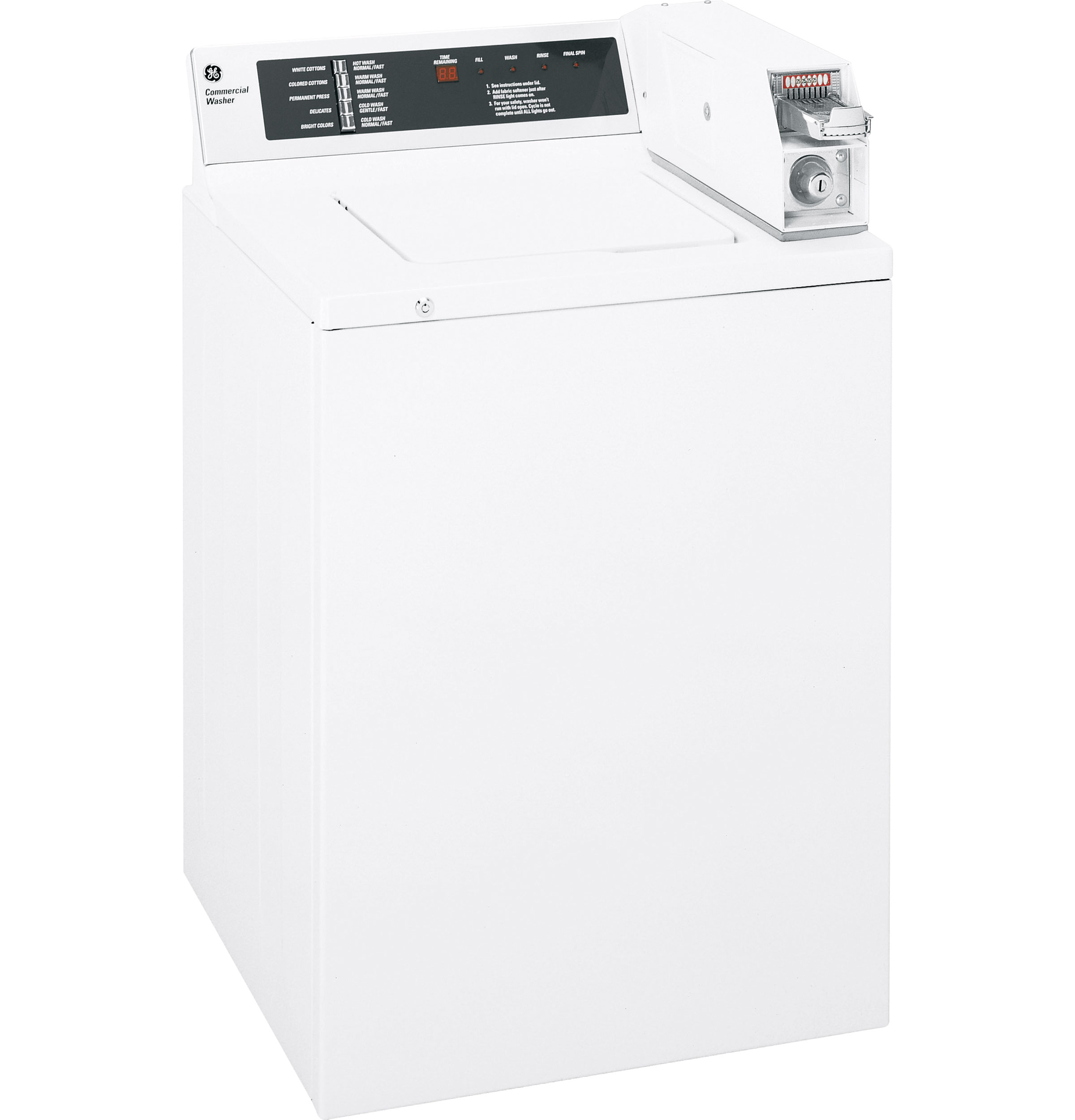 GE® 3.5 Cu. Ft. Capacity Coin-Operated Washer with Stainless Steel Basket