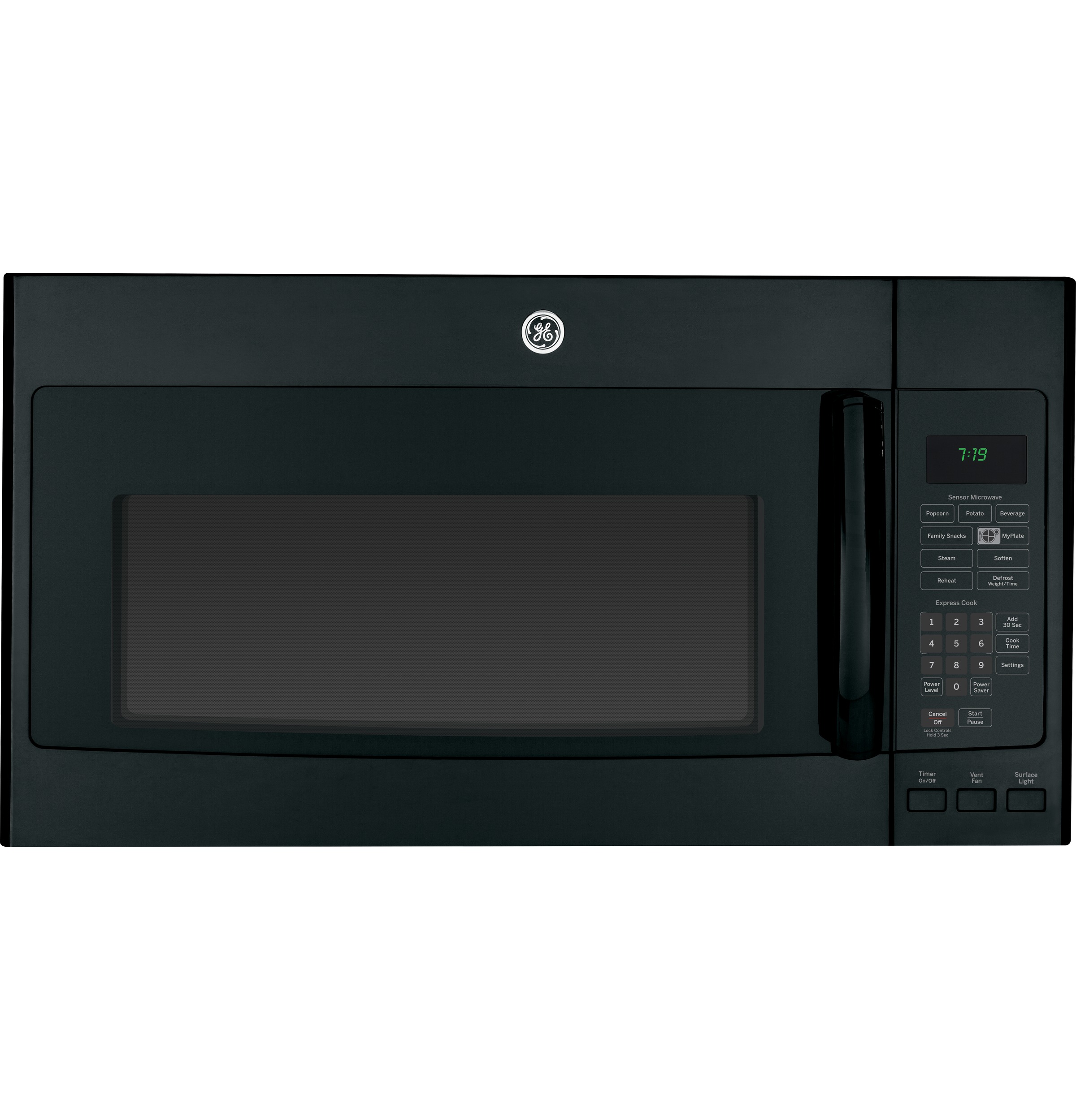 GE® Series 1.9 Cu. Ft. Over-the-Range Sensor Microwave Oven with Recirculating Venting
