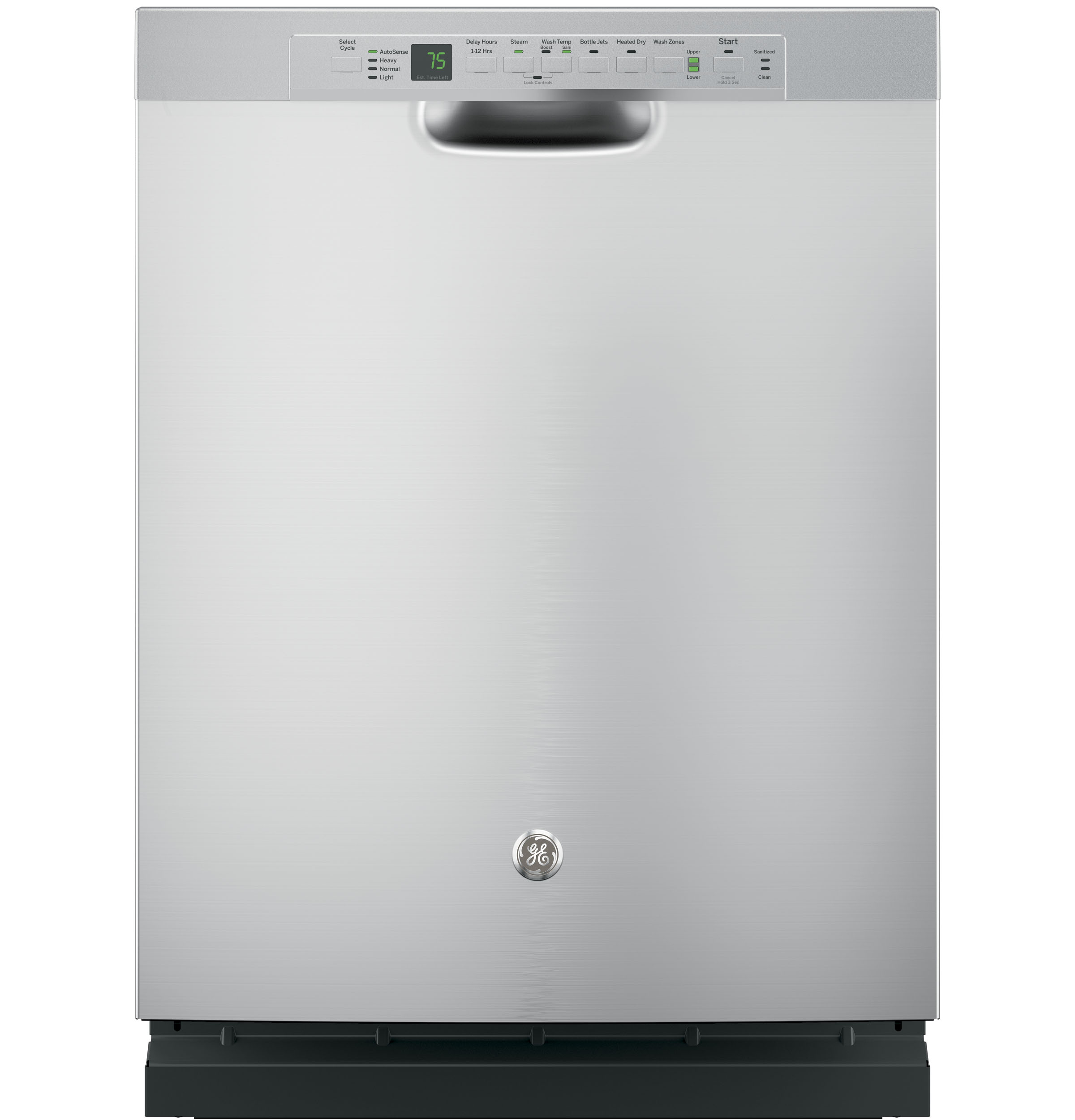 GE® Stainless Steel Interior Dishwasher with Front Controls