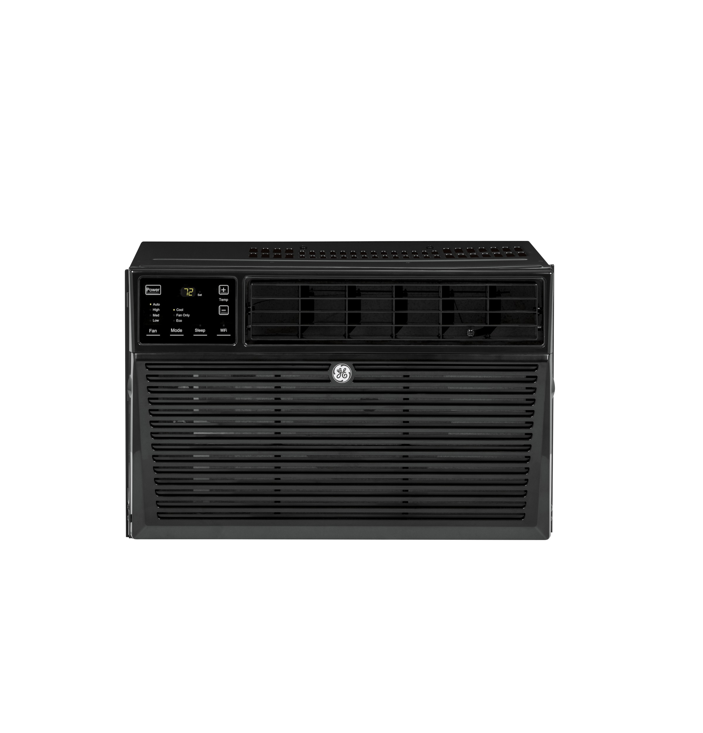 GE® 8,000 BTU Smart Electronic Window Air Conditioner for Medium Rooms up to 350 sq. ft., Black