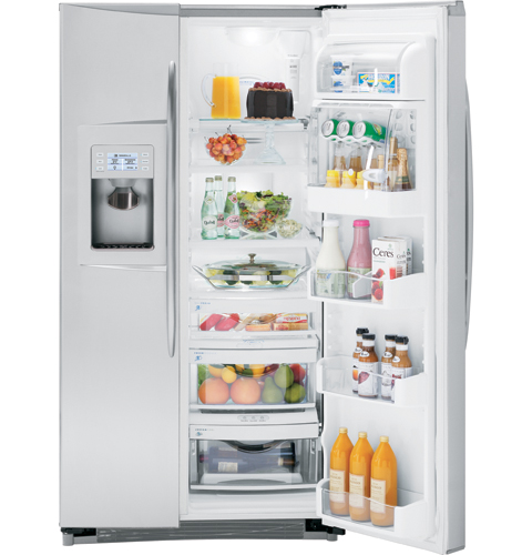 GE Profile™ 25.5 Cu. Ft. Stainless-Wrapped Side-by-Side Refrigerator