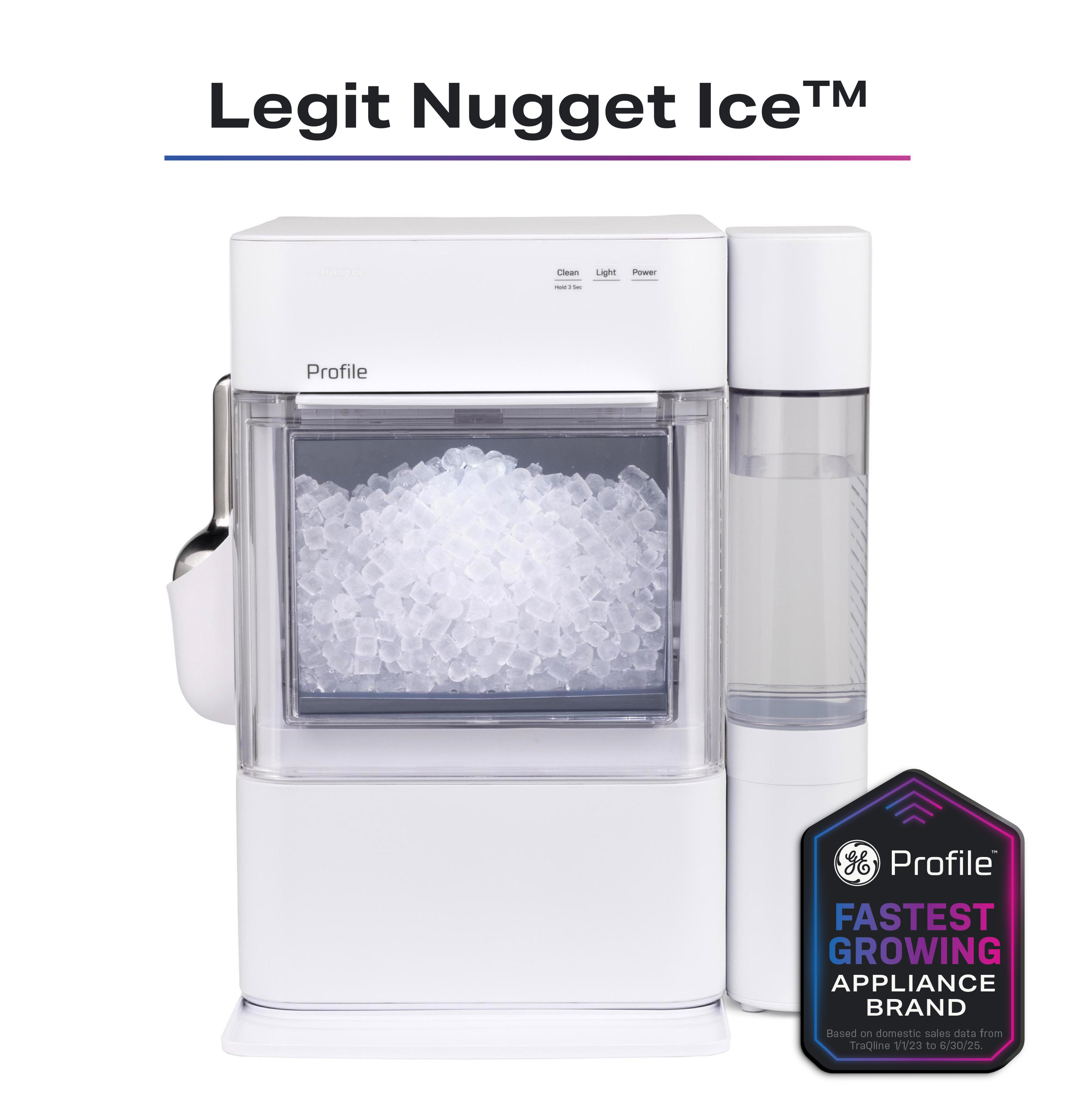 GE Profile™ Opal™ 2.0 Ultra Nugget Ice Maker with Side Tank and Scale Inhibiting Filter