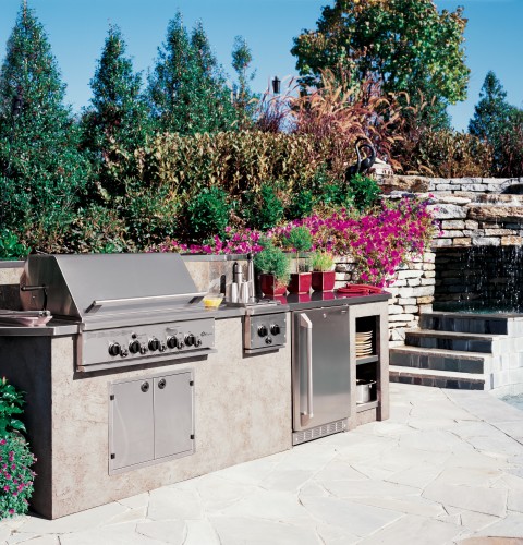 GE Monogram® Outdoor Cooking Center Stainless Steel Doors for Built-In Island or Enclosure