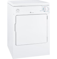 GE Spacemaker® 120V 3.6 cu. ft. Capacity Portable Electric Dryer — Model #: DSKP333ECWW