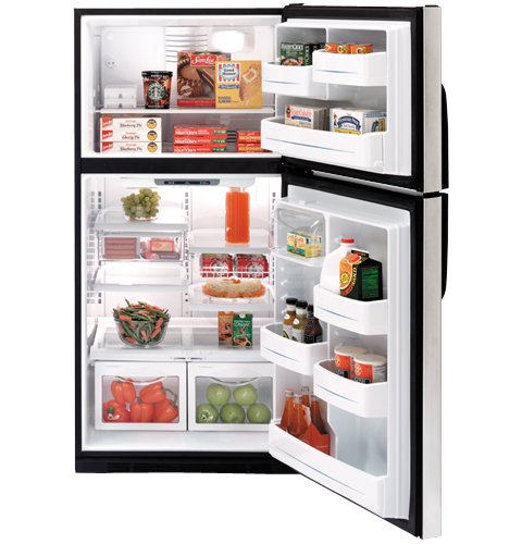 GE® 21.7 Cu. Ft. Stainless Top-Freezer Refrigerator