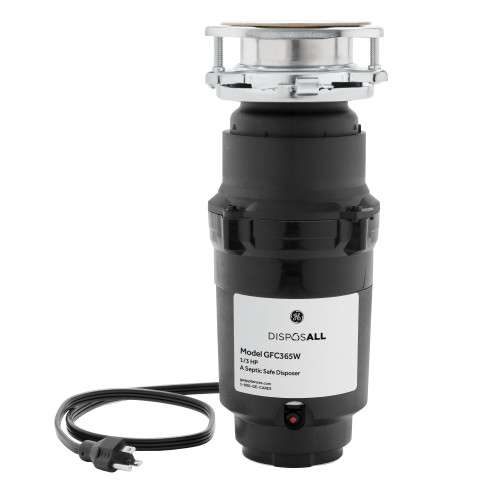 GE DISPOSALL®  1/3 HP Continuous Feed Garbage Disposer - Corded — Model #: GFC365W