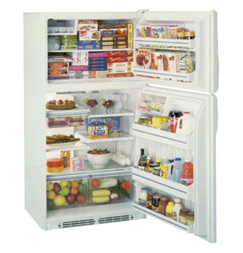 GE® Top Mount,  570 Liters (Freezer 173 Liters), Glass Shelves