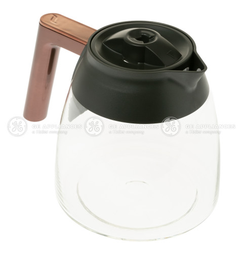 MATTE BLACK GLASS CARAFE WITH LID