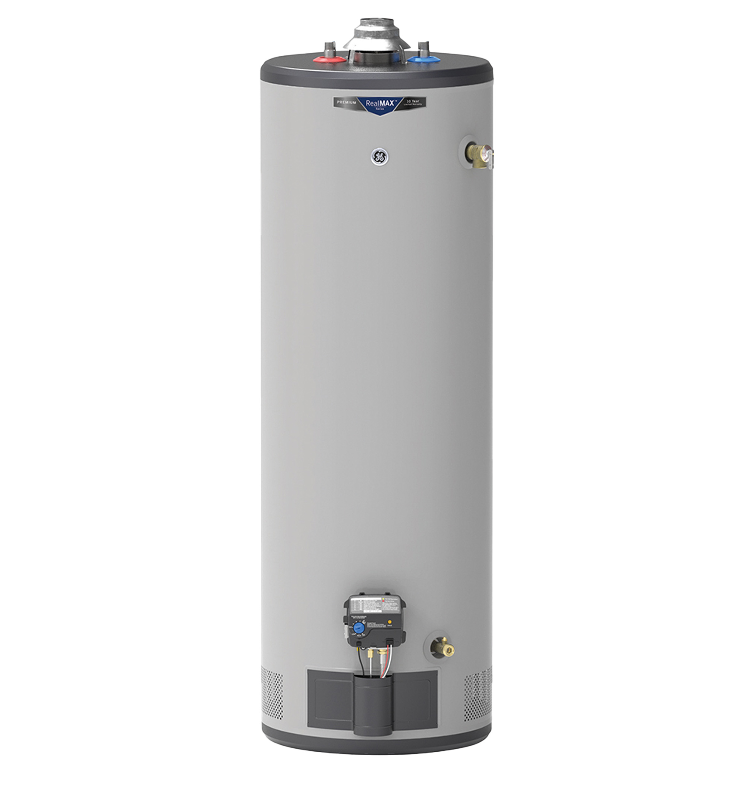 GE RealMAX Premium 40-Gallon Tall Liquid Propane Atmospheric Water Heater