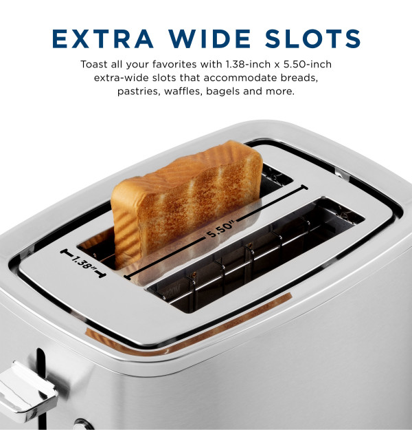 Extra Wide Toaster Slots