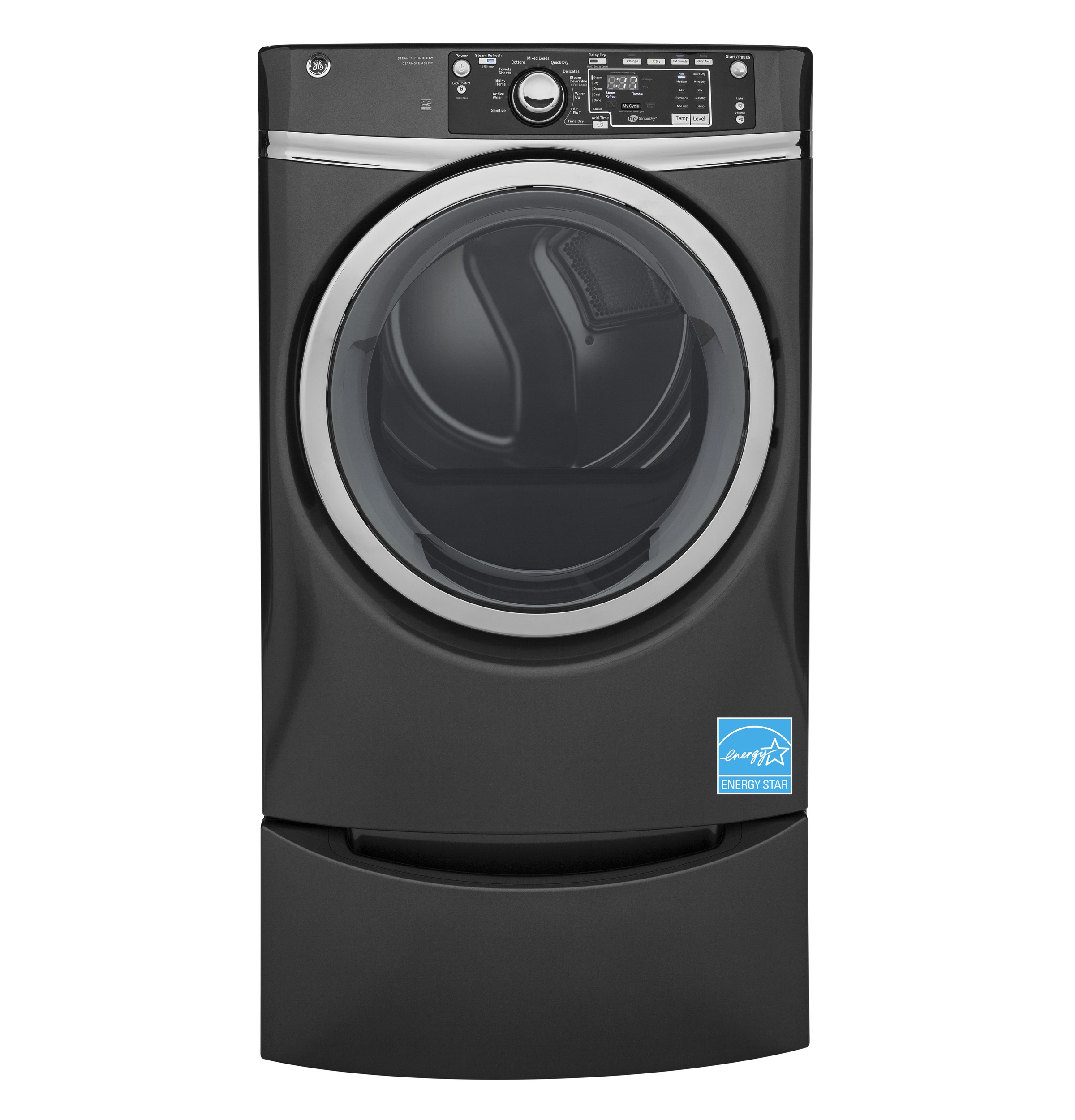 GE® 8.3 cu. ft. Capacity Front Load Gas ENERGY STAR® Dryer with Steam
