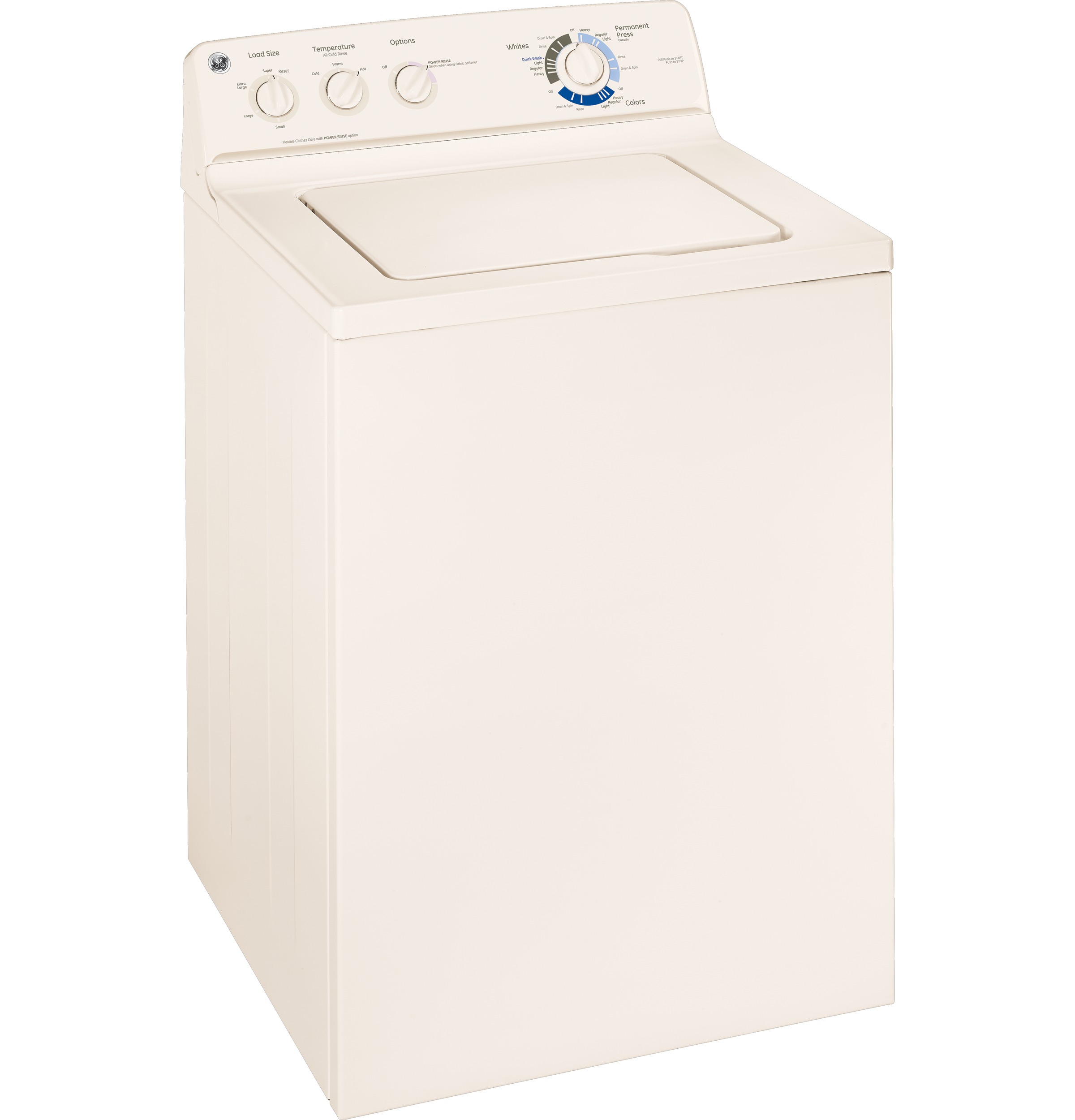 GE® 3.7 DOE cu. ft. capacity Extra Action ribbed basket