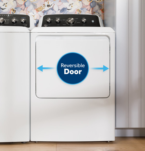 Reversible Dryer Door