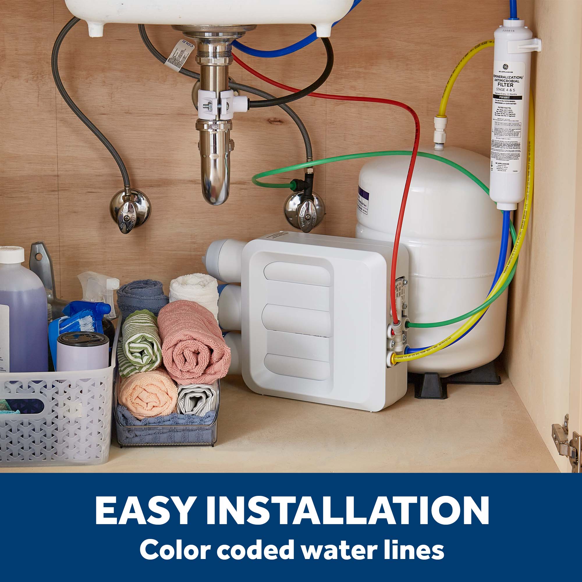 GXRV40TBN | GE REVERSE OSMOSIS 5 STAGE PREMIUM WATER FILTRATION SYSTEM ...