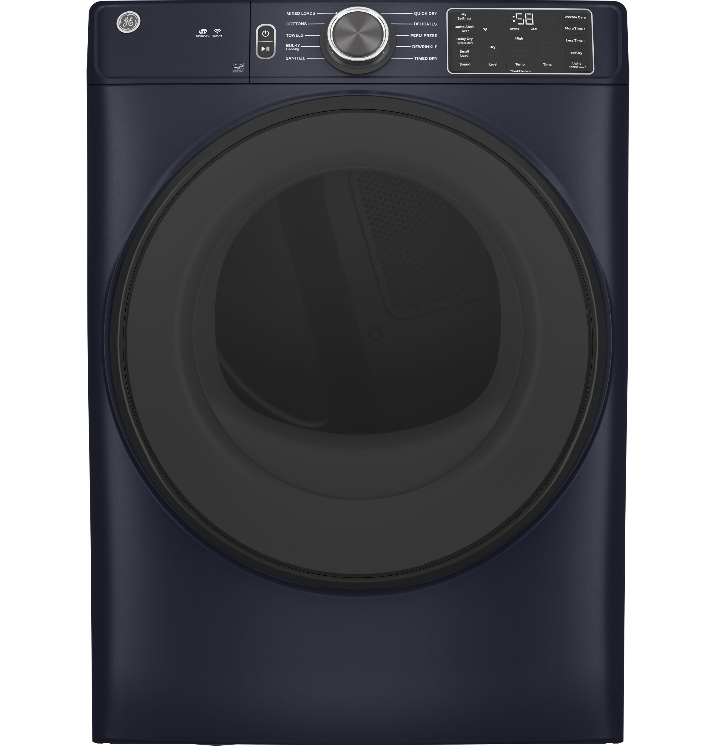 GE® ENERGY STAR® 7.8 cu. ft. Capacity Smart Front Load Electric Dryer with Sanitize Cycle