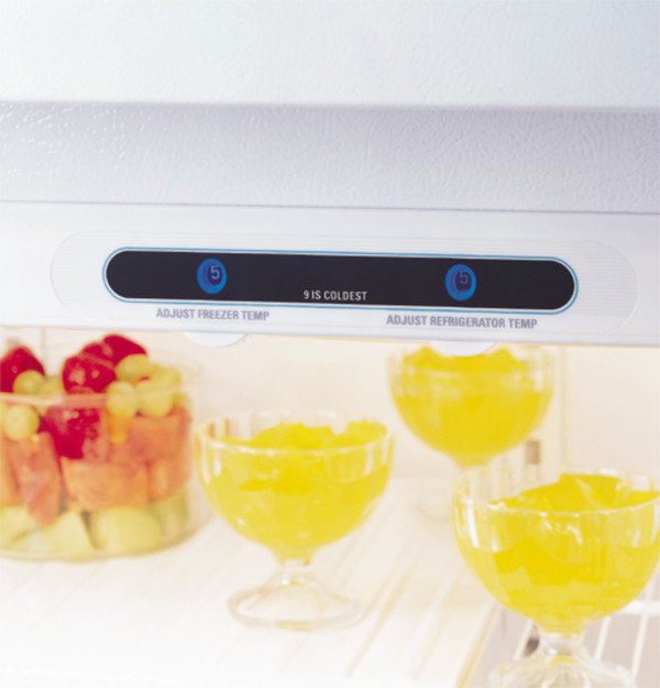 Illuminated upfront temperature controls