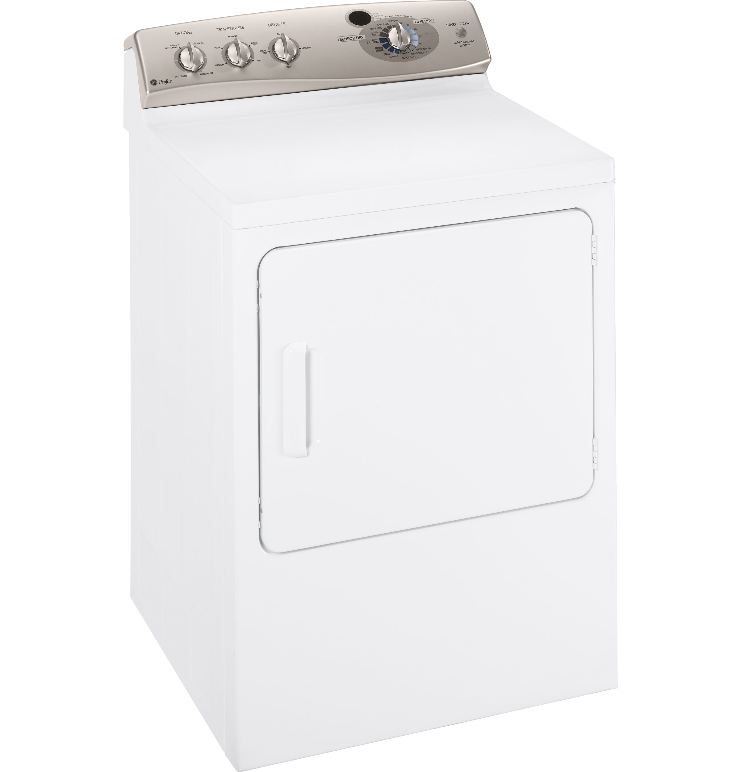 GE Profile™ 7.0 Cu. Ft. Super Capacity Gas Dryer with Stainless Steel Drum